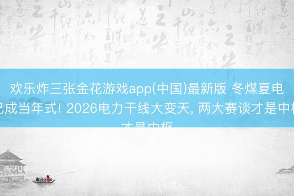 欢乐炸三张金花游戏app(中国)最新版 冬煤夏电已成当年式! 2026电力干线大变天， 两大赛谈才是中枢