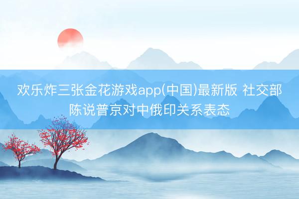 欢乐炸三张金花游戏app(中国)最新版 社交部陈说普京对中俄印关系表态